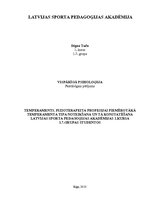 Referāts 'Fizioterapeita profesijai piemērotākā temperamenta tipa noteikšana', 1.