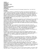 Konspekts 'In this Essay I Identify and Discuss the Assessment Methods that I Use within My', 1.