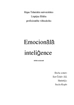 Referāts 'Emocionālā inteliģence', 1.