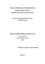 Referāts 'Grāmatvedības bilances aktīva konti', 1.