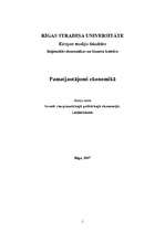 Konspekts 'Pamatjautājumi ekonomikā', 1.