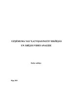 Konspekts 'Uzņēmuma VAS "Latvijas Pasts" iekšējās un ārējās vides analīze', 1.