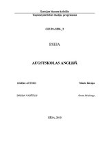 Eseja 'Augstskolas Anglijā', 1.