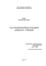 Referāts 'Latvijas tautsaimniecības nozares apraksts - tūrisms', 1.