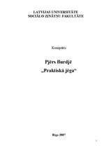Konspekts 'Konspekts par P.Budrjē darbu "Praktiskā jēga"', 1.