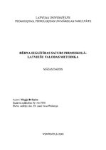 Konspekts 'Rotaļnodarbības runas attīstībai pirmsskolā', 1.