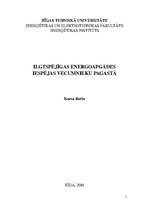 Referāts 'Ilgtspējīgas energoapgādes iespējas Vecumnieku pagastā', 1.