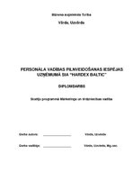 Diplomdarbs 'Personāla vadības pilnveidošanas iespējas uzņēmumā SIA "Hardex Baltic"', 1.