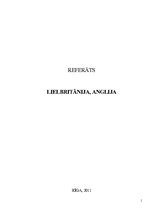 Referāts 'Lielbritānija, Anglija', 1.