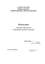 Biznesa plāns 'Uzņēmums "Klintas ateljē"', 1.
