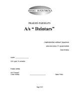 Prakses atskaite 'A/s "Dzintars" ', 1.
