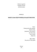 Referāts 'Portugāles ekonomiskais raksturojums', 1.