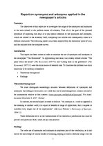 Konspekts 'Synonyms and Antonyms Applied in the Newspaper "The Economist"', 1.