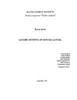 Referāts 'Laulību institūta evolūcija Latvijā', 1.