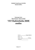Referāts 'Uzņēmuma "VEF Radiotehnika RRR" analīze', 5.
