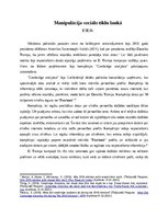 Eseja 'Manipulacija sociālo tīklu laukā', 1.