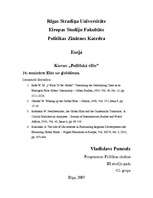 Eseja 'Elite un globālisms', 1.