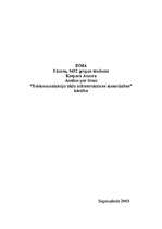 Eseja 'Telekomunikāciju tīklu infrastruktūras aizsardzības kārtība', 1.
