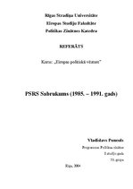 Referāts 'PSRS Sabrukums (1985.-1991.)', 1.