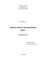 Diplomdarbs 'Reklāmas teksts un ekstralingvistiskie faktori', 1.