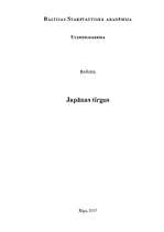 Referāts 'Japānas tirgus', 1.