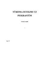 Referāts 'Tūrisma ietekme uz piekrastēm', 1.