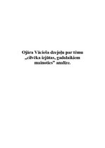 Eseja 'Ojāra Vācieša dzejoļu par tēmu "Cilvēka izjūtas, gadalaikiem mainoties" analīze', 1.