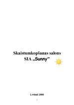 Biznesa plāns 'Skaistumkopšanas salons SIA "Sunny"', 1.