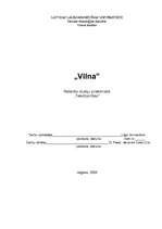 Referāts 'Vilna', 1.