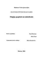 Referāts 'Maģija mūsdienās un pagātnē', 1.