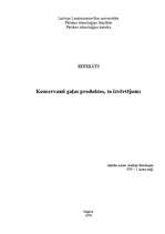 Referāts 'Konservanti gaļas produktos, to izvērtējums', 1.