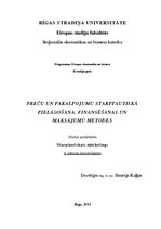 Konspekts 'Preču un pakalpojumu starptautiskā pielāgošana. Finansēšanas un maksājumu metode', 1.