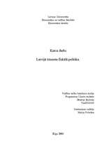 Referāts 'Latvijā īstenota fiskālā politika (1.daļa)', 1.