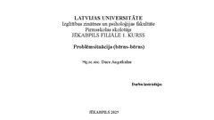 Konspekts 'Problēmsituācija (bērns-bērns)', 1.