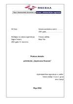 Prakses atskaite 'Prakses atskaite priekšmetā "Uzņēmuma finanses”', 1.