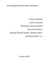 Konspekts 'Aspazijas dzejoļu krājumi "Sarkanās puķes", "Saulainais stūrītis"', 1.