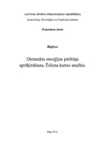 Paraugs 'Diennakts enerģijas patēriņa aprēķināšana. Ēdiena kartes analīze', 1.