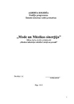 Referāts 'Modes un mūzikas sinerģija', 1.