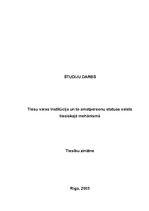 Referāts 'Tiesu varas institūcijas un to amatpersonu statuss valsts tiesiskajā mehānismā', 2.