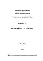 Referāts 'Demokrātija un tās veidi', 1.