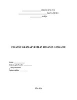 Prakses atskaite 'Prakse finanšu grāmatvedībā', 1.