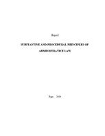 Referāts 'Substantive and Procedural Principles of Administrative Law', 1.