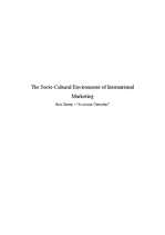 Konspekts 'The Socio-Cultural Environment of International Marketing', 1.