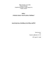 Eseja 'Mantojuma tiesības cilvēka dzīvē', 1.