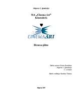 Biznesa plāns 'Kinoteātra "Cinema Art" biznesa plāns', 1.