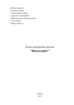 Referāts 'Biznesa plāns', 1.