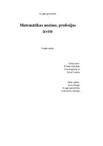 Referāts 'Matemātikas nozīme profesijas izvēlē', 1.