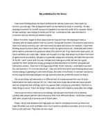 Eseja 'My Ambitions for the Future', 1.