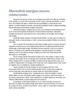Eseja 'Alternatīvās enerģijas resursu raksturojums', 1.