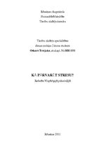Referāts 'Kā pārvarēt stresu', 1.